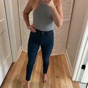 MADEWELL High Rise Skinny Jeans Dark Wash